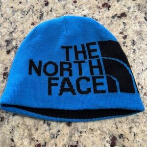 Men’s The North Face Blue and Black Reversible Logo Beanie